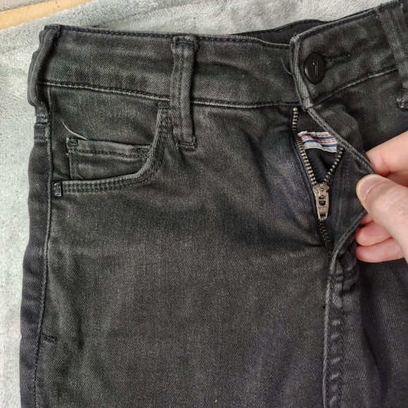 Pilcro Letterpress Superscript Jeans 26 Black Flared High‎ Rise Anthropologie - Picture 6 of 16